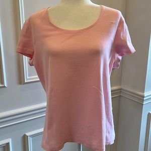 Croft & Borrow Pink Ribbed Short Sleeve Shirt